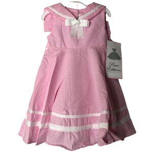 RARE EDITIONS 3 PIECES BABY GIRL  OUTFIT SAILOR HAT & DRESS ‎ SIZE 24 MOS NWT